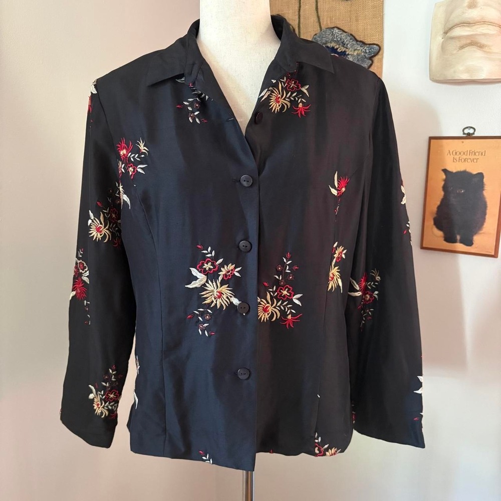 Silk Floral Blazer